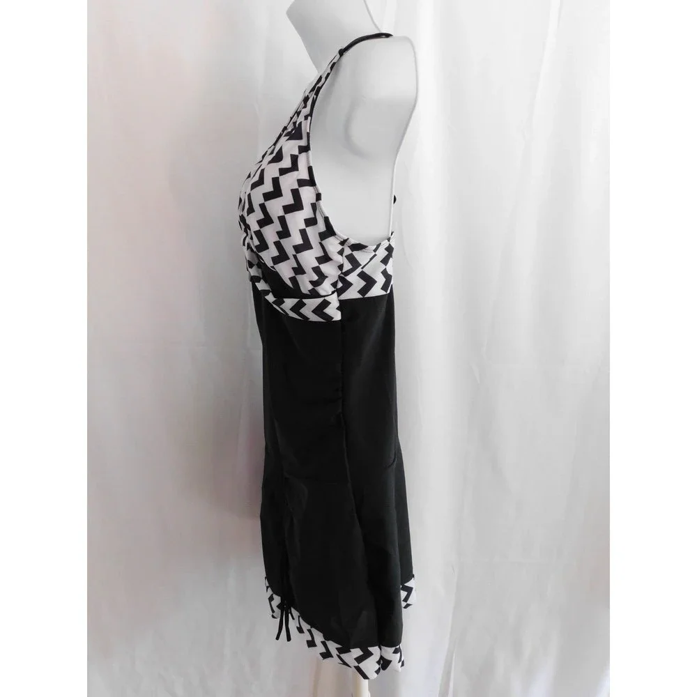 Unbranded Tankini L Women's Black, White Swim Suit Top Size L